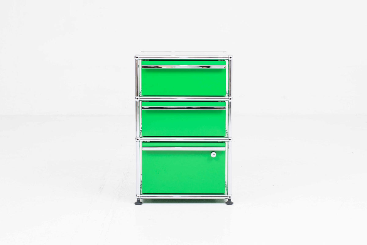 Vintage Aktenschrank USM Haller von Paul Schärer und Fritz Haller in Grün