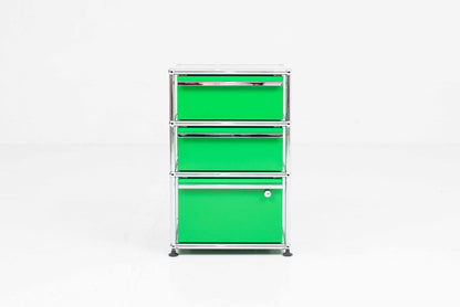 Vintage Aktenschrank USM Haller von Paul Schärer und Fritz Haller in Grün