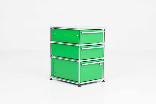 Vintage Aktenschrank USM Haller von Paul Schärer und Fritz Haller in Grün