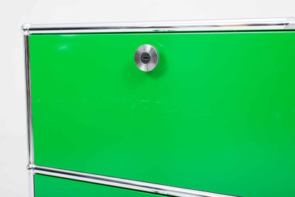 Vintage Rollmöbel von USM in Grün