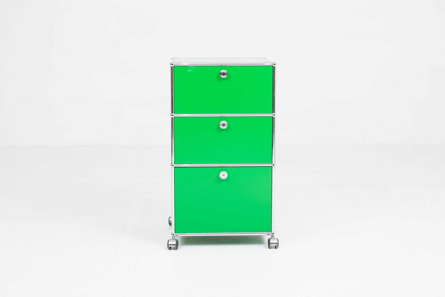 Vintage Rollmöbel von USM in Grün