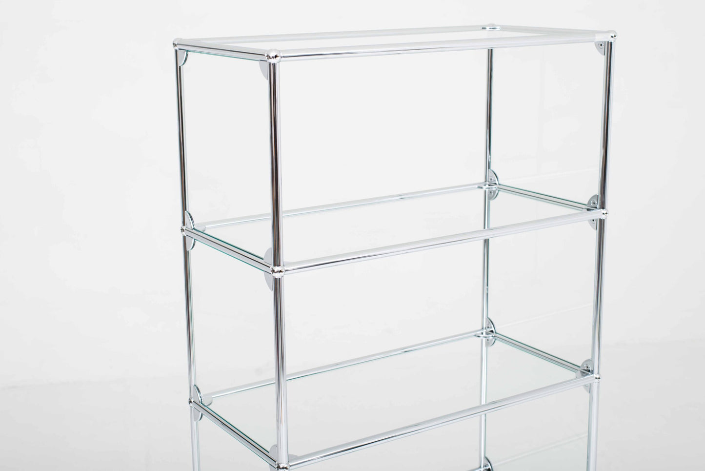 Vintage Regal für USM mit Glastablaren und Seitenelementen aus Glas