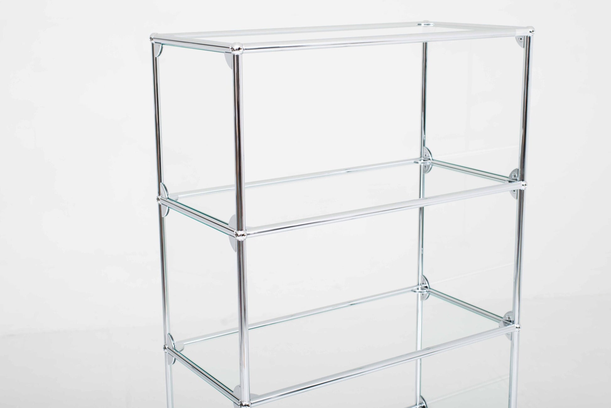 Vintage Regal für USM mit Glastablaren und Seitenelementen aus Glas
