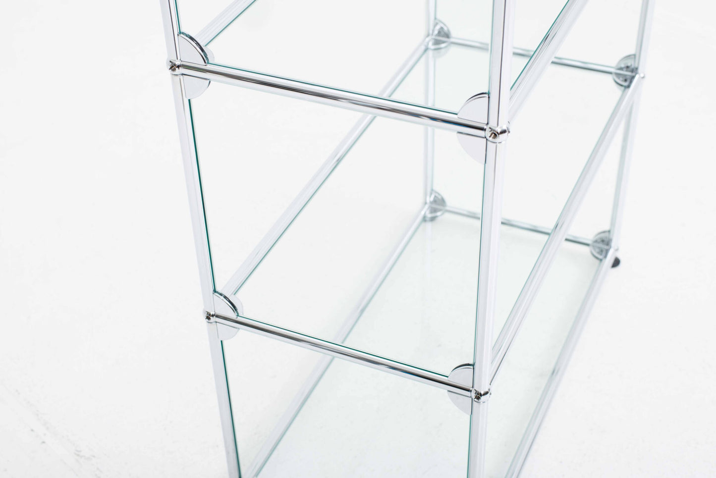 Vintage Regal für USM mit Glastablaren und Seitenelementen aus Glas