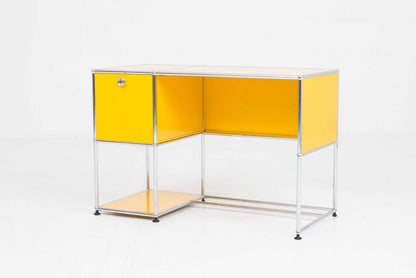 Vintage Schreibtisch B21 für USM goldgelb