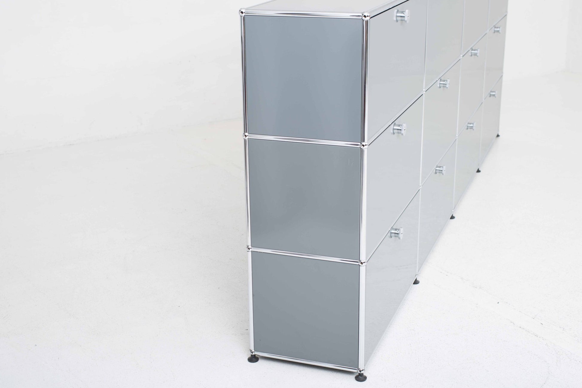 Vintage Sideboard USM Haller in Mittelgrau von Paul Schärer und Fritz Haller