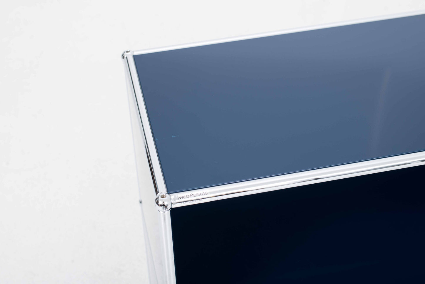 Vintage Sideboard USM Haller von Fritz Haller und Paul Schärer in Stahlblau