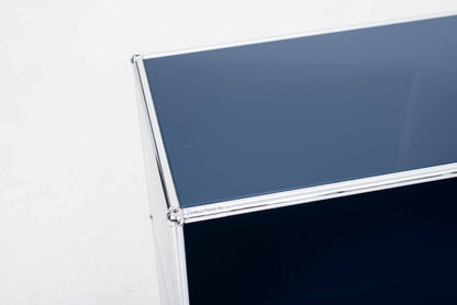 Vintage Sideboard USM Haller von Fritz Haller und Paul Schärer in Stahlblau