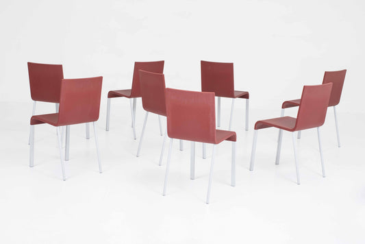 Vintage Stuhl .03 von Maarten Van Severen für Vitra in Dunkelrot