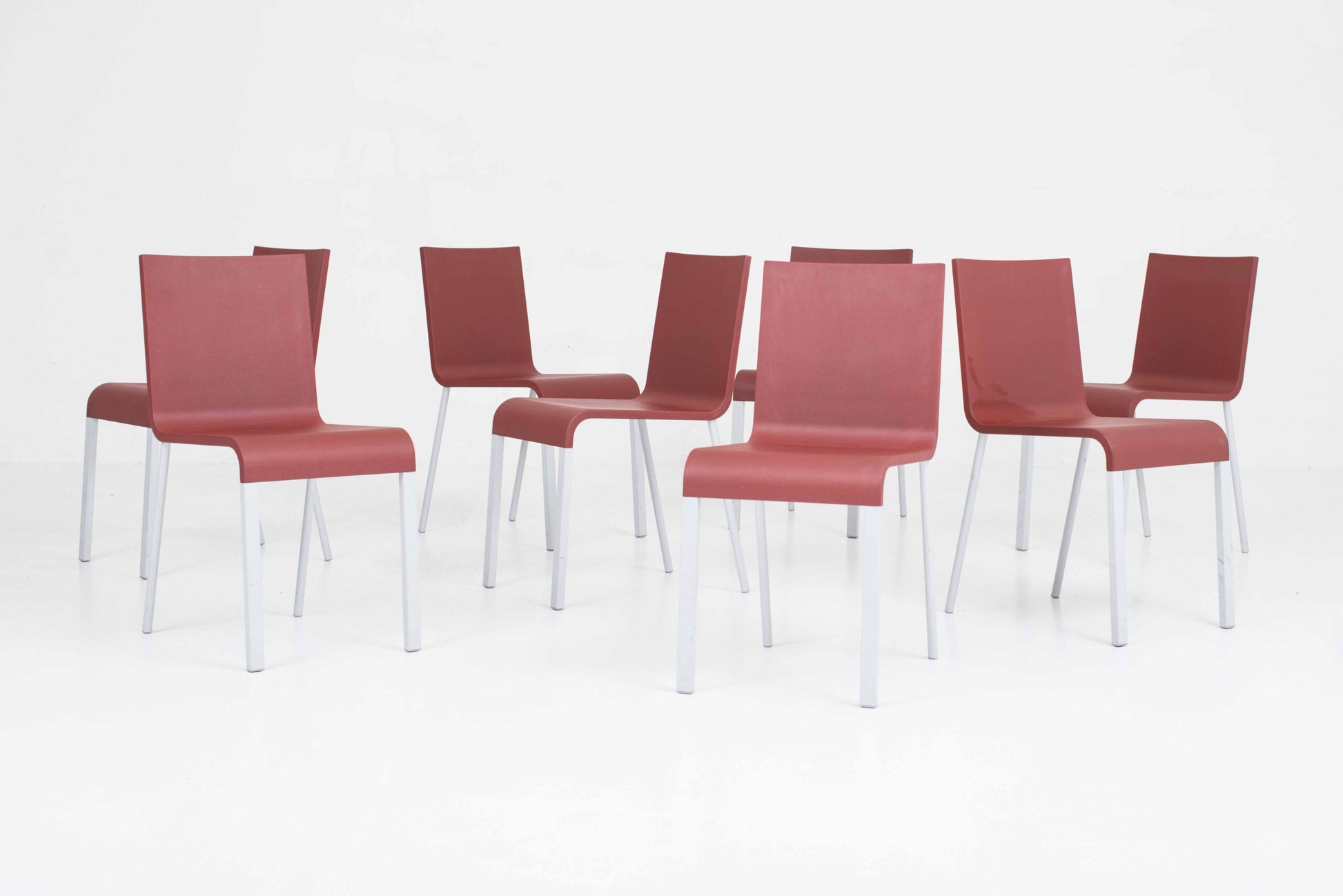 Vintage Stuhl .03 von Maarten Van Severen für Vitra in Dunkelrot