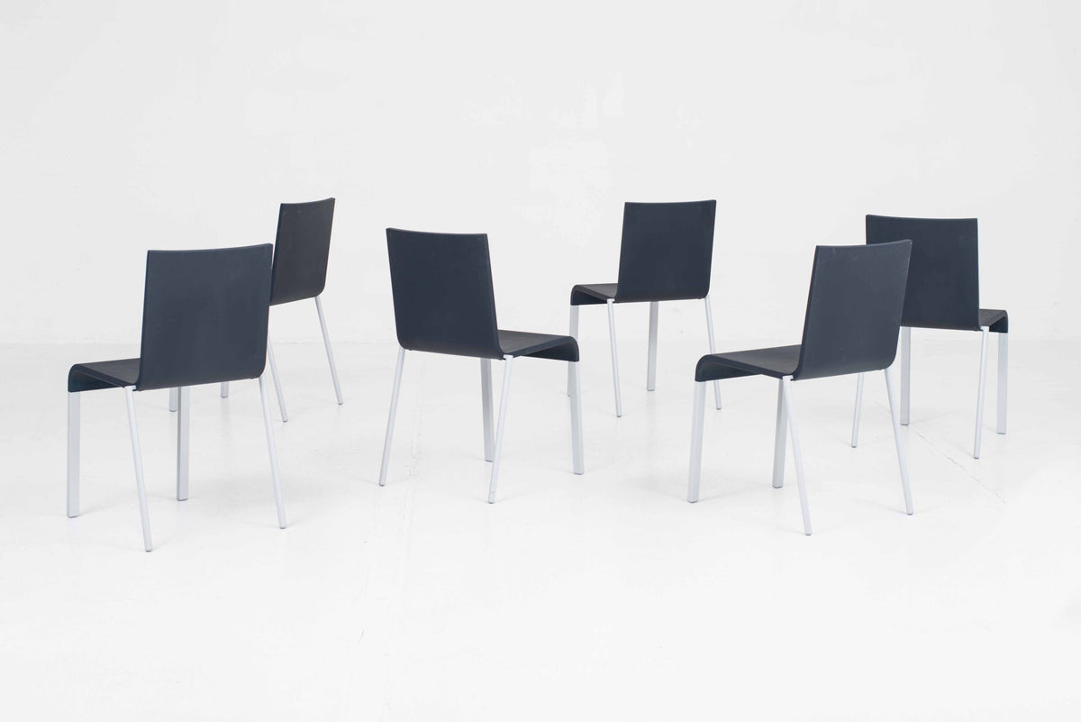 Vintage Stuhl .03 von Maarten Van Severen für Vitra, Dunkelblau