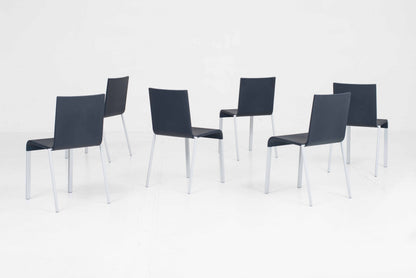 Vintage Stuhl .03 von Maarten Van Severen für Vitra, Dunkelblau