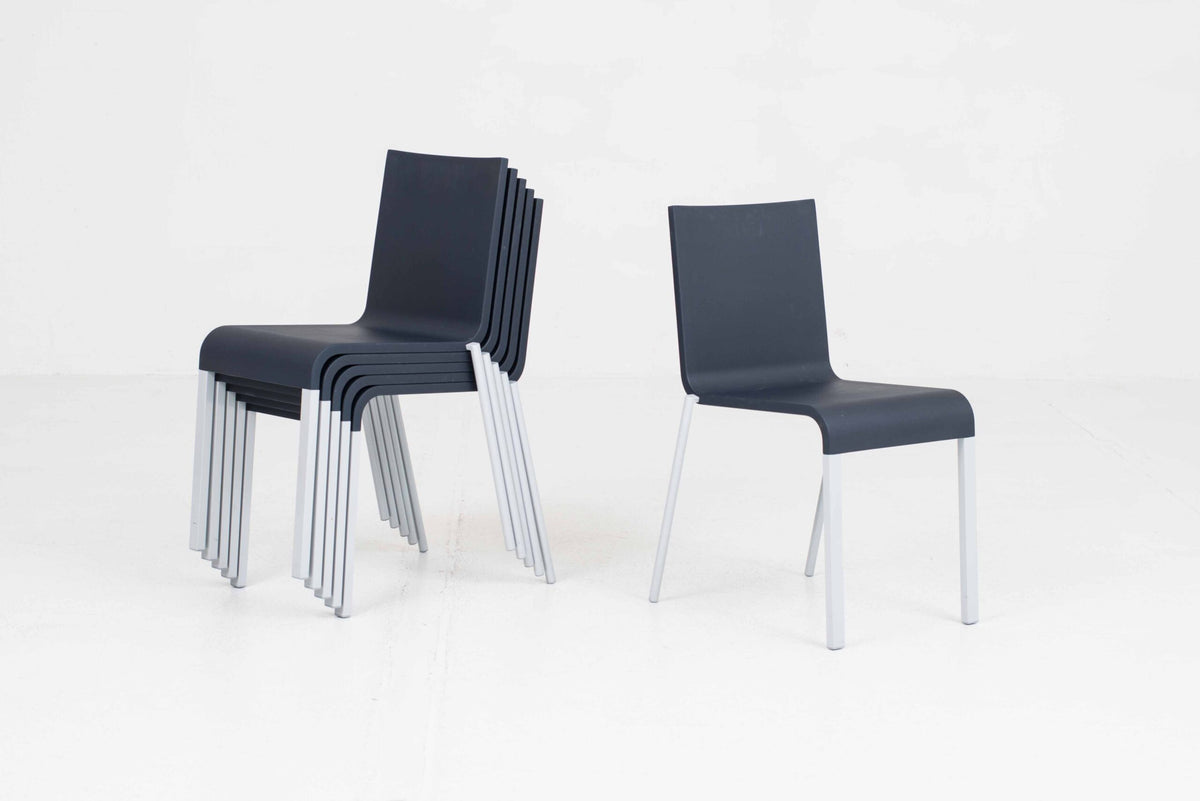 Vintage Stuhl .03 von Maarten Van Severen für Vitra, Dunkelblau