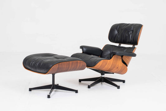 Vintage Lounge Chair und Ottoman 670 von Charles und Ray Eames für Vitra, Palisander