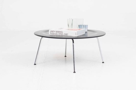 Vintage Couchtisch "CTM" von Charles und Ray Eames für Vitra in Schwarz