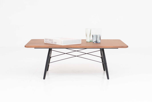 Vintage Couchtisch Coffee Table von Charles und Ray Eames für Vitra Nussbaum