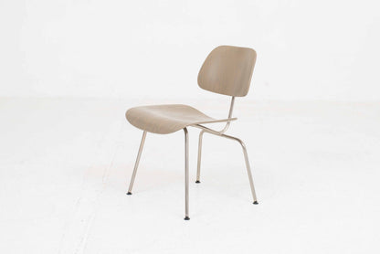 Vintage Stuhl DCM von Charles und Ray Eames für Vitra in Graubeige