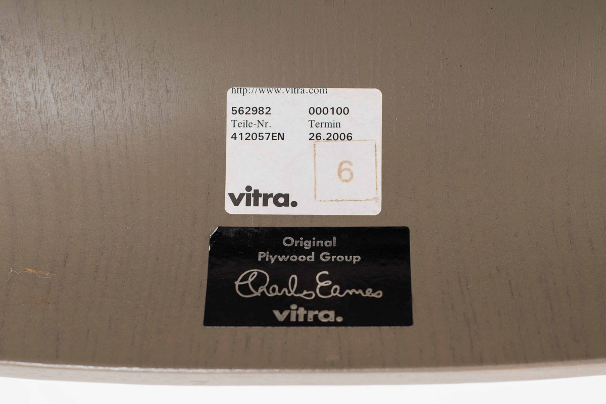Vintage Stuhl DCM von Charles und Ray Eames für Vitra in Graubeige