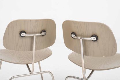 Vintage Stuhl DCM von Charles und Ray Eames für Vitra in Graubeige