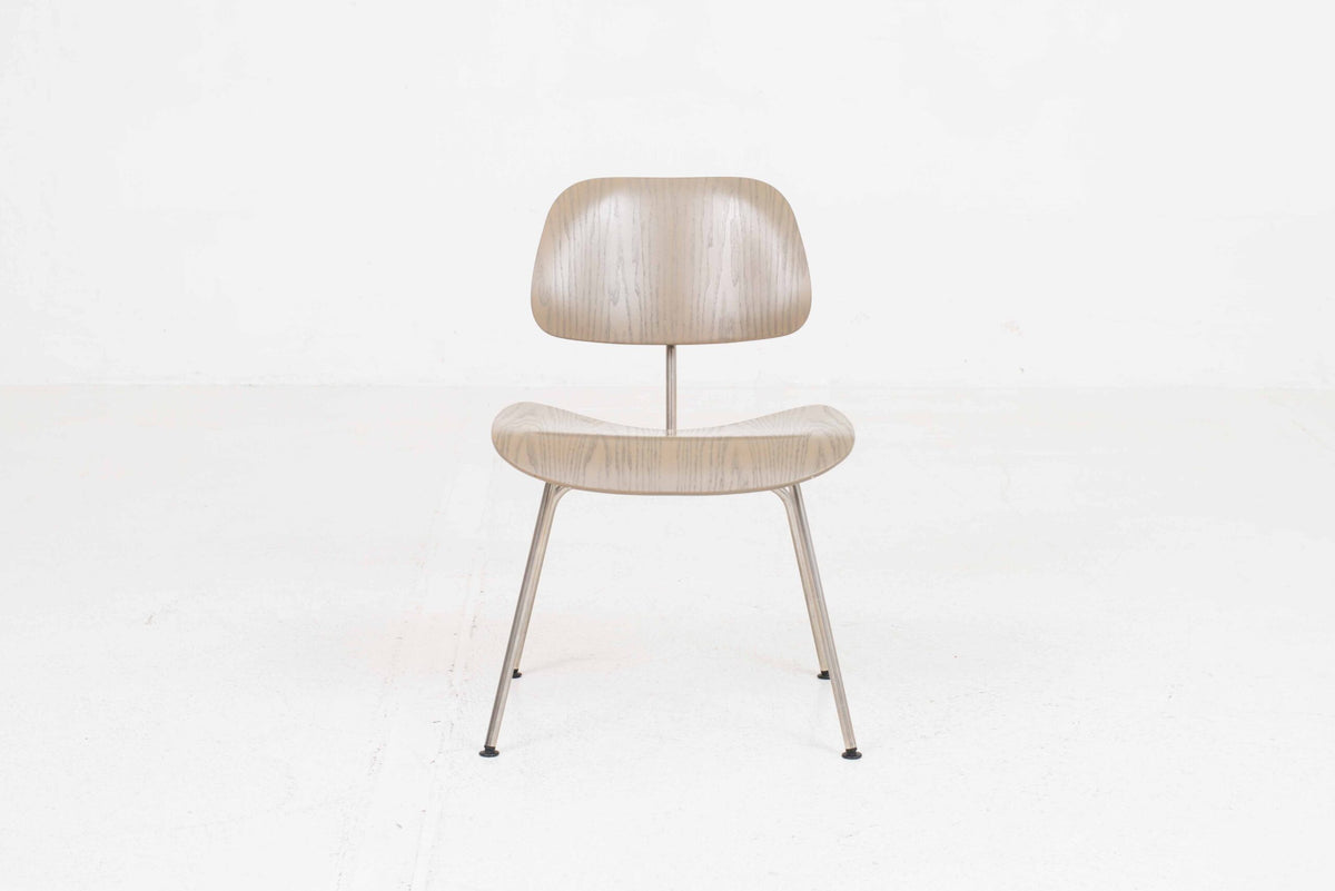 Vintage Stuhl DCM von Charles und Ray Eames für Vitra in Graubeige