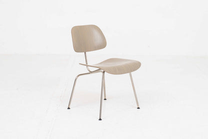 Vintage Stuhl DCM von Charles und Ray Eames für Vitra in Graubeige