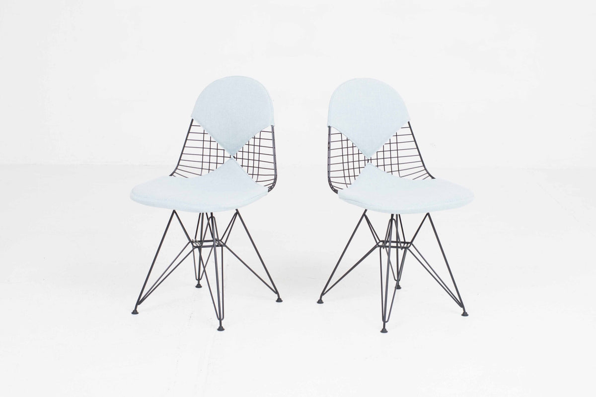 Vintage Stuhl DKR-2 von Charles und Ray Eames für Vitra schwarz, blau