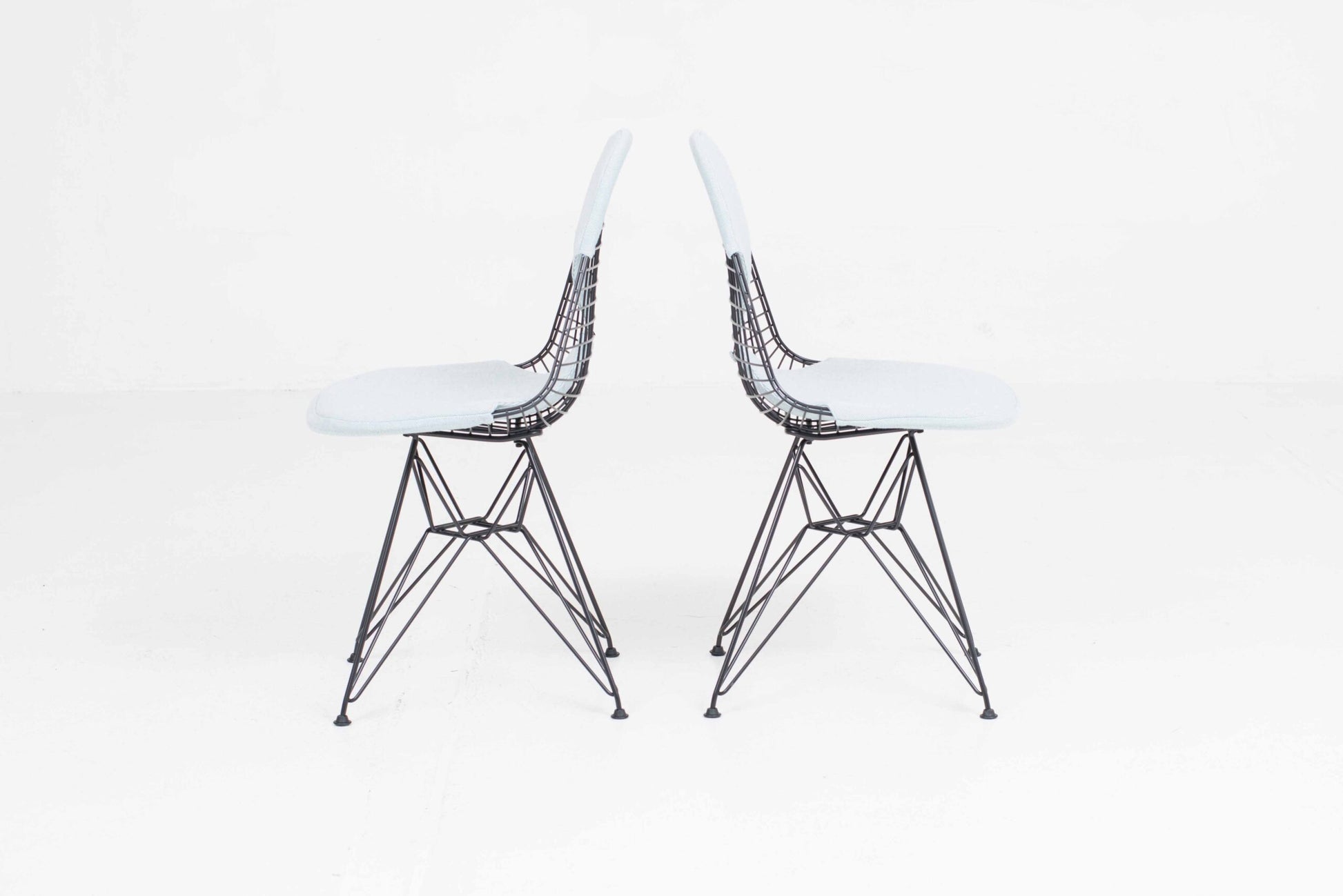 Vintage Stuhl DKR-2 von Charles und Ray Eames für Vitra schwarz, blau