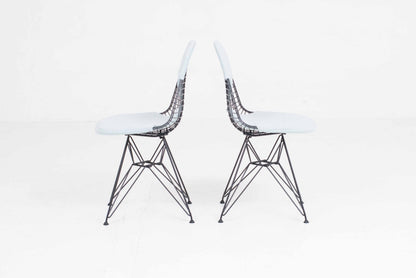 Vintage Stuhl DKR-2 von Charles und Ray Eames für Vitra schwarz, blau