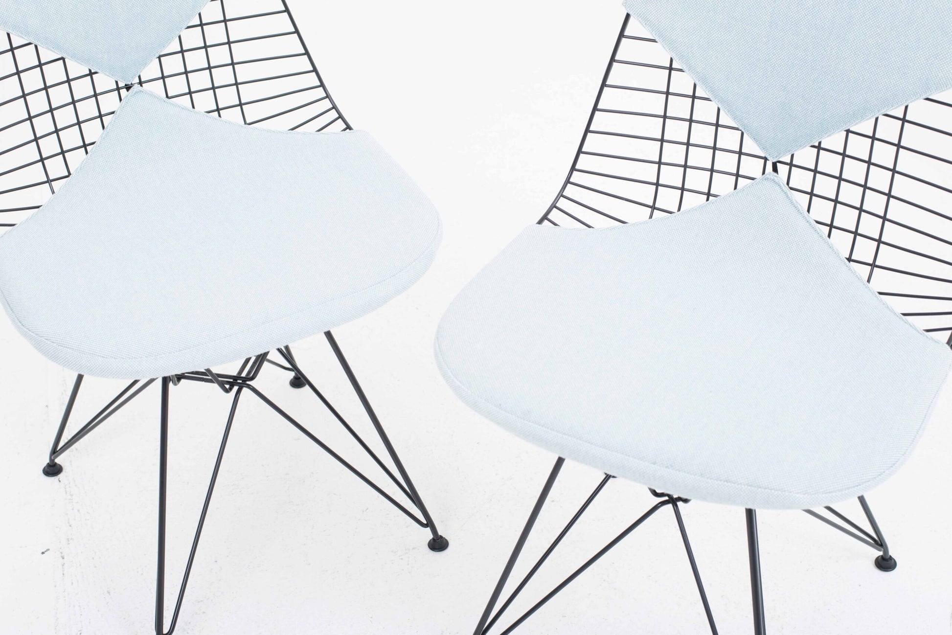 Vintage Stuhl DKR-2 von Charles und Ray Eames für Vitra schwarz, blau