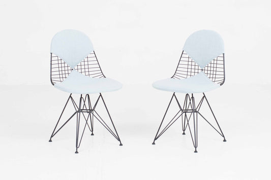 Vintage Stuhl DKR-2 von Charles und Ray Eames für Vitra schwarz, blau