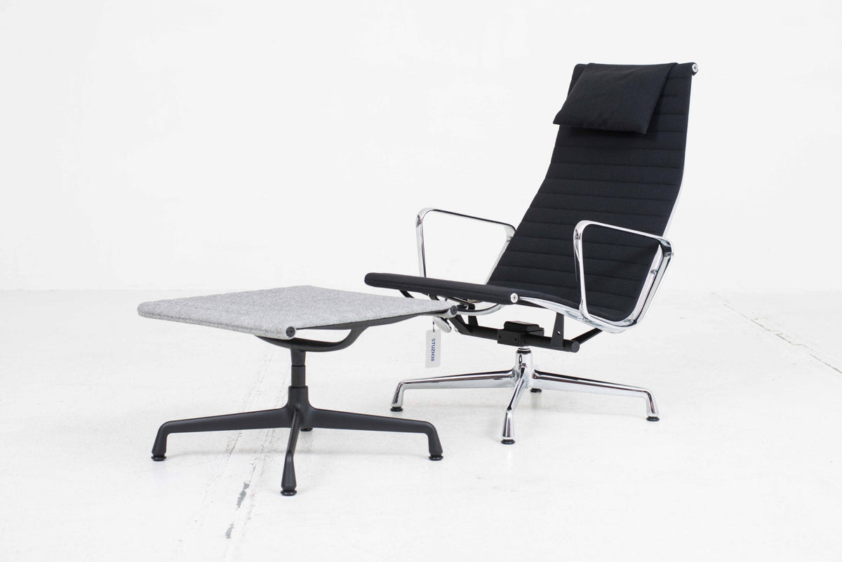 Ottoman Vitra EA 125 by Charles and Ray Eames in grey