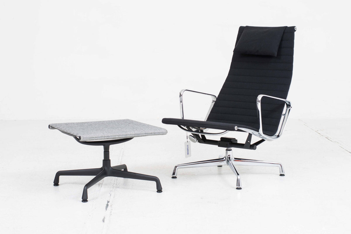 Ottoman Vitra EA 125 by Charles and Ray Eames in grey