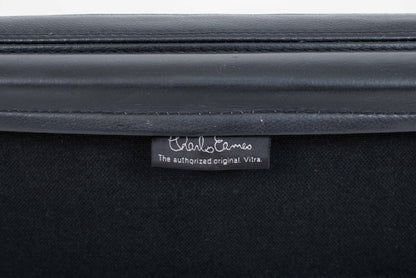 Vintage Bürostuhl EA 219 Soft Pad von Eames für Vitra in schwarzem Leder