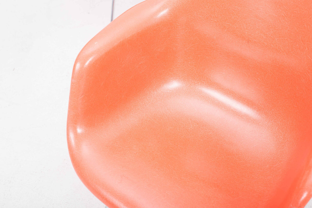 Armchair H-Base Low by Charles Eames for Vitra red Fiberglass