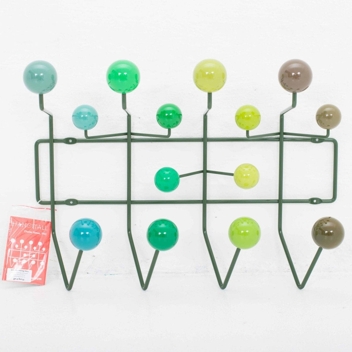 Vintage Garderobe Hang It All von Charles Eames für Vitra in Grün