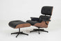 Vintage Loungesessel von Charles und Ray Eames für Vitra Schwarz Nussbaum