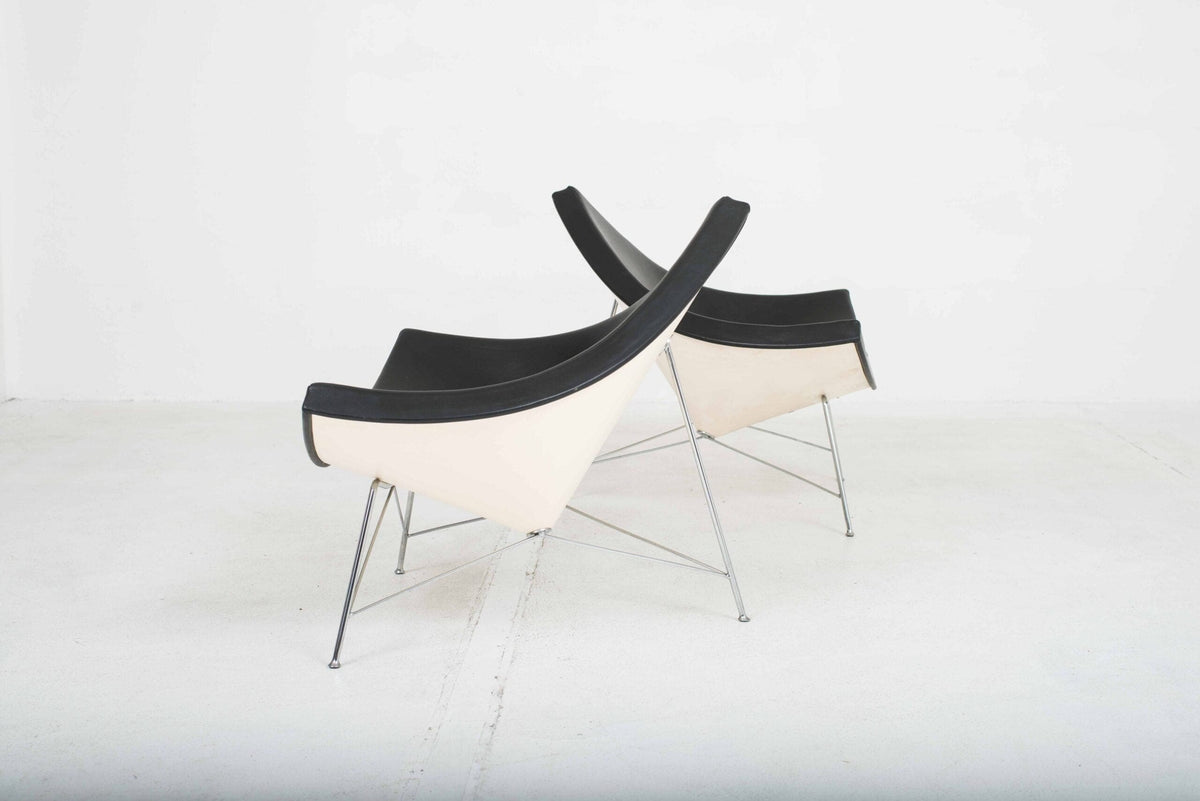 Coconut armchair by George Nelson for Vitra in black leather