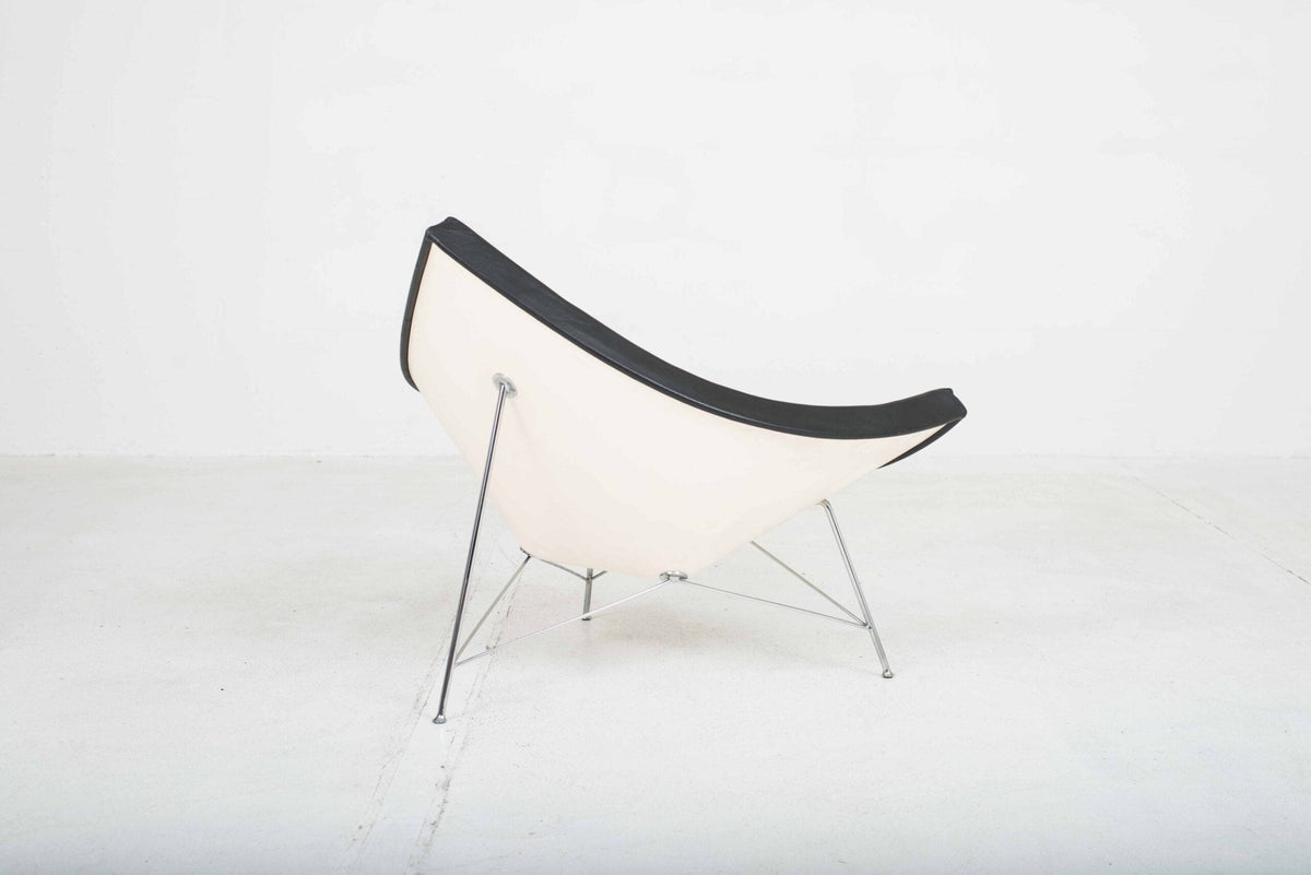 Coconut armchair by George Nelson for Vitra in black leather