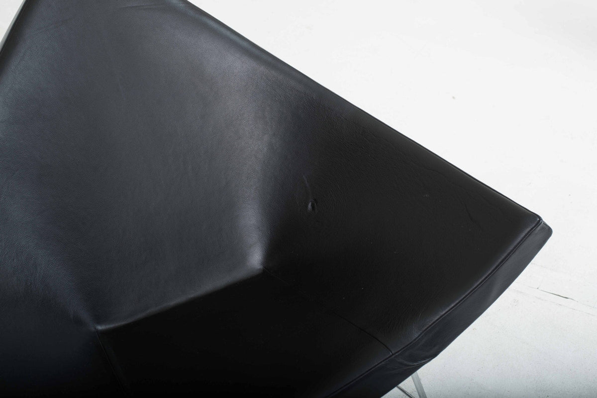 Coconut armchair by George Nelson for Vitra in black leather
