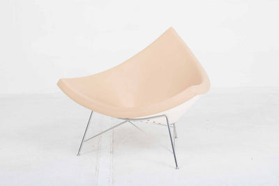 Vintage Coconut Armchair by George Nelson for Vitra cream leather