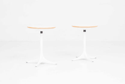 Vintage Beistelltisch Pedestal Table von George Nelson für Vitra in Weiß