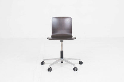 Vintage Bürostuhl "HAL Ply Studio" von Jasper Morrison für Vitra, dunkle Eiche