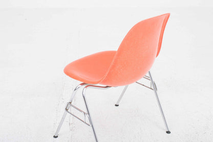 Vintage Fiberglas DSS Stuhl von Charles Eames für Vitra in Rotorange