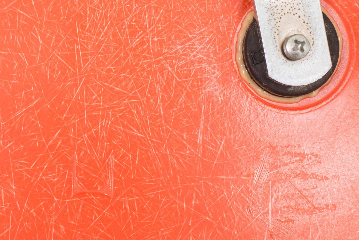 Vintage Fiberglas DSS Stuhl von Charles Eames für Vitra in Rotorange