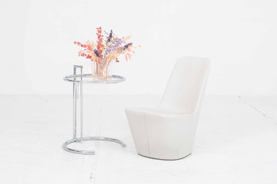 Monopod Sessel von Jasper Morrison für Vitra in hellgrauem Leder