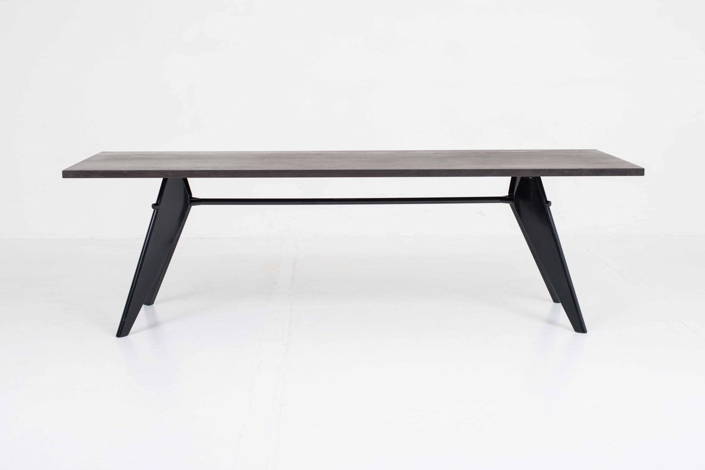 Vintage Tisch EM von Jean Prouvé für Vitra, dunkle Eiche, Tiefschwarz