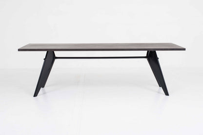 Vintage Tisch EM von Jean Prouvé für Vitra, dunkle Eiche, Tiefschwarz
