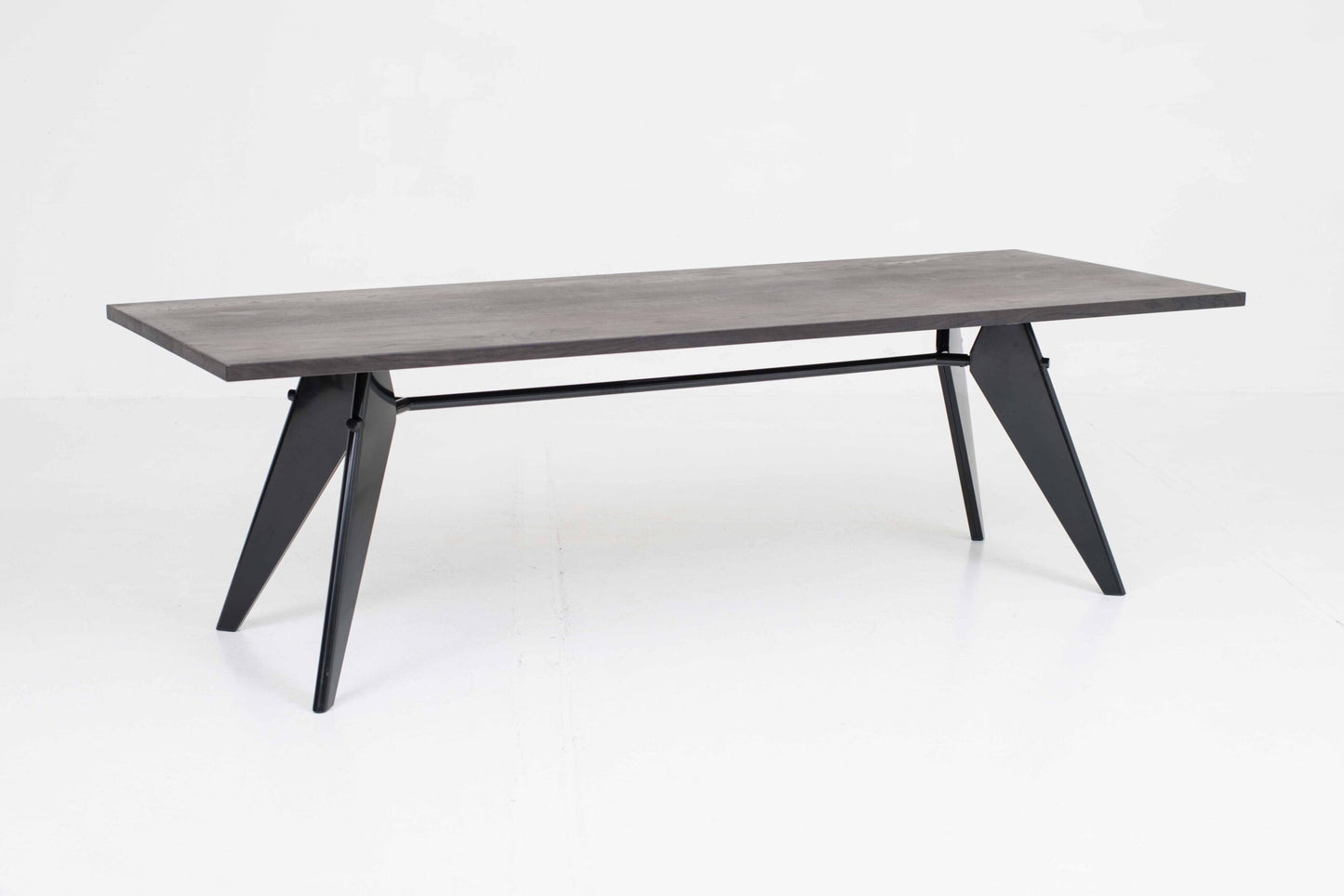 Vintage Tisch EM von Jean Prouvé für Vitra, dunkle Eiche, Tiefschwarz