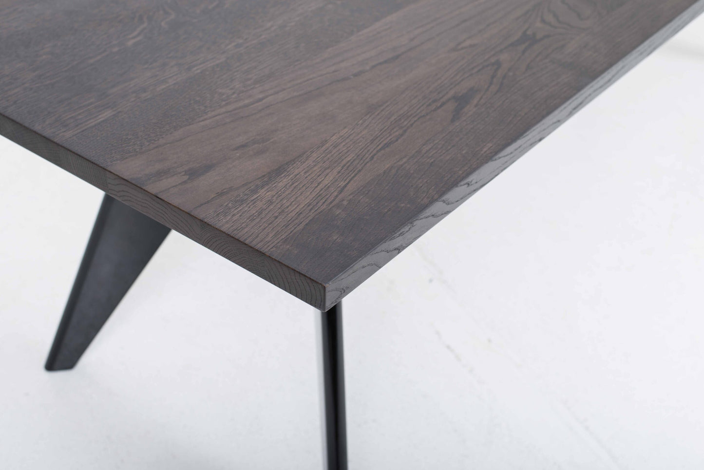 Vintage Tisch EM von Jean Prouvé für Vitra, dunkle Eiche, Tiefschwarz