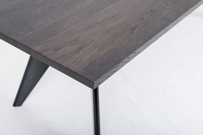 Vintage Tisch EM von Jean Prouvé für Vitra, dunkle Eiche, Tiefschwarz